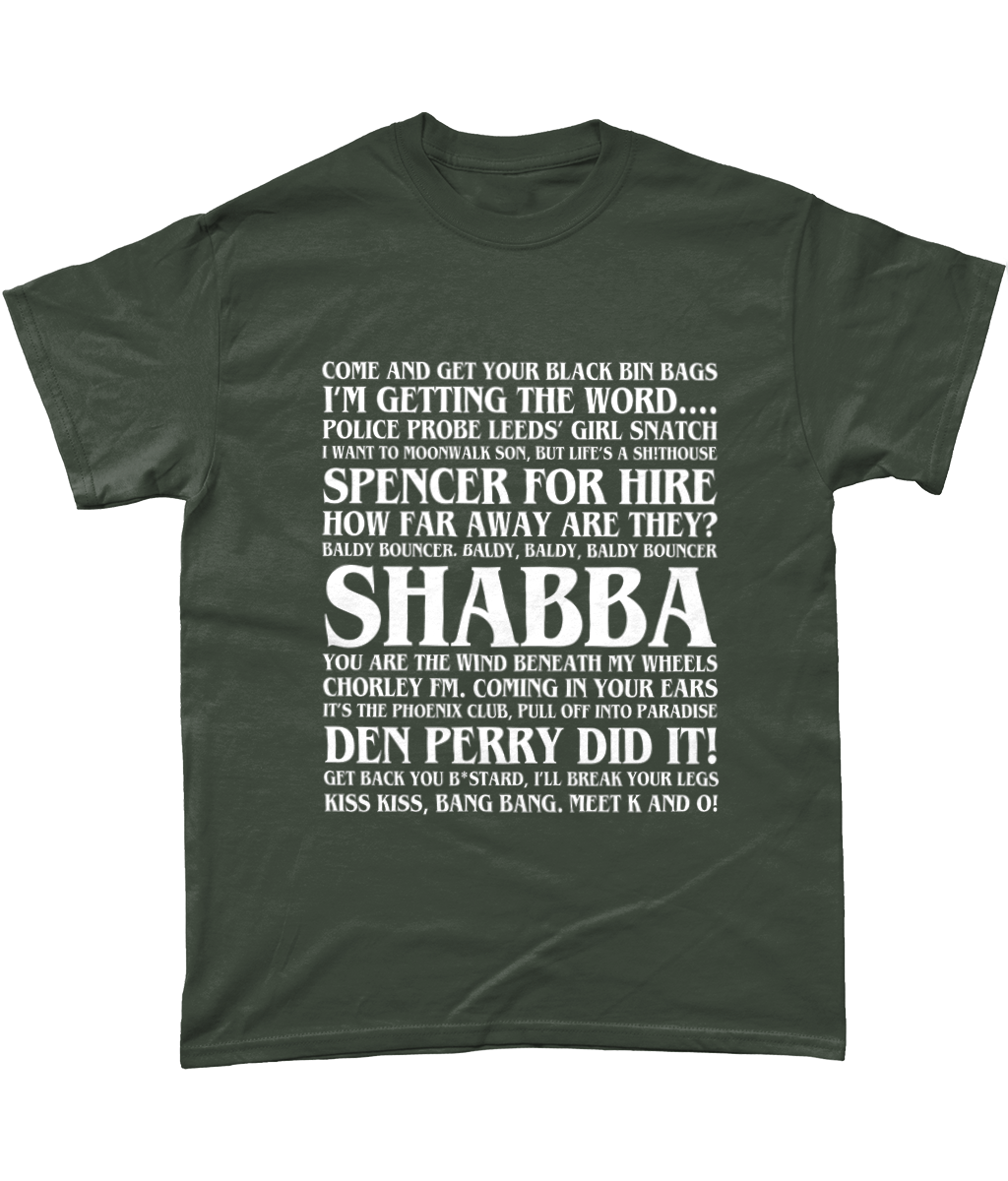 Phoenix Nights Quotes and Catchphrases T-Shirt - Heavy Gildan Cotton